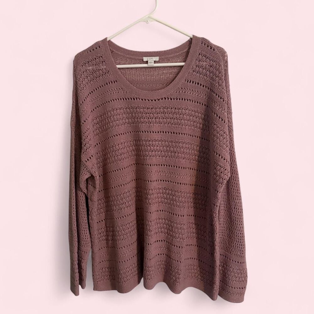 J-jill Women's Purple and Pink Jumper